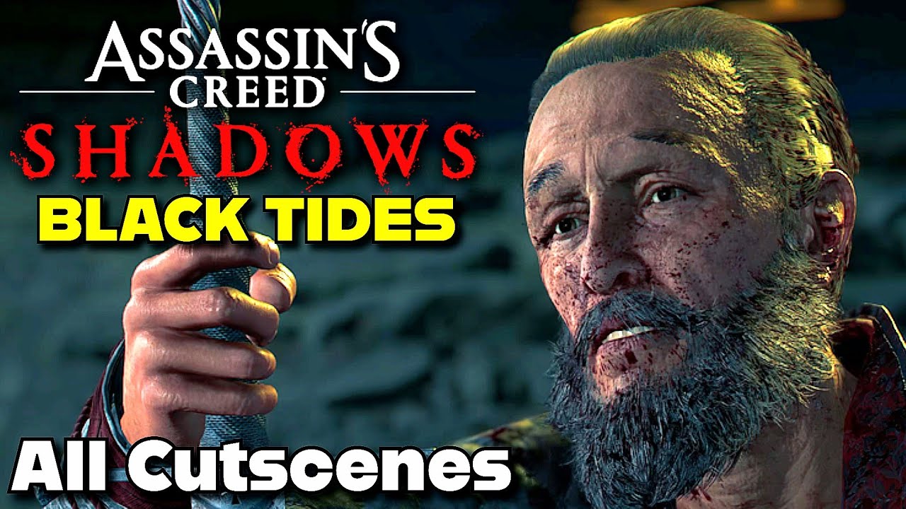 Assassin's Creed Shadows BLACK TIDES: Все кат-сцены + Истинная концовка [4K]