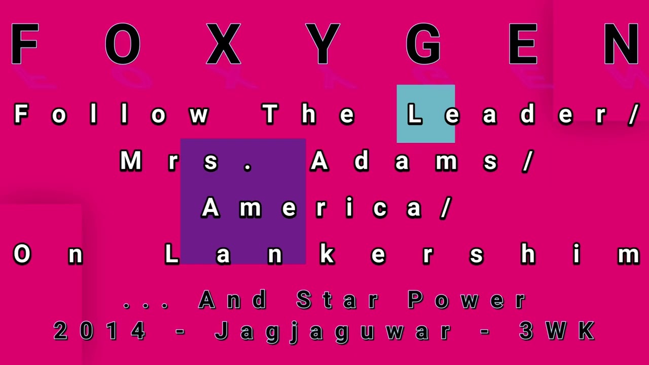 FOXYGEN-Follow The Leader/Mrs. Adams/America/On Lankershim