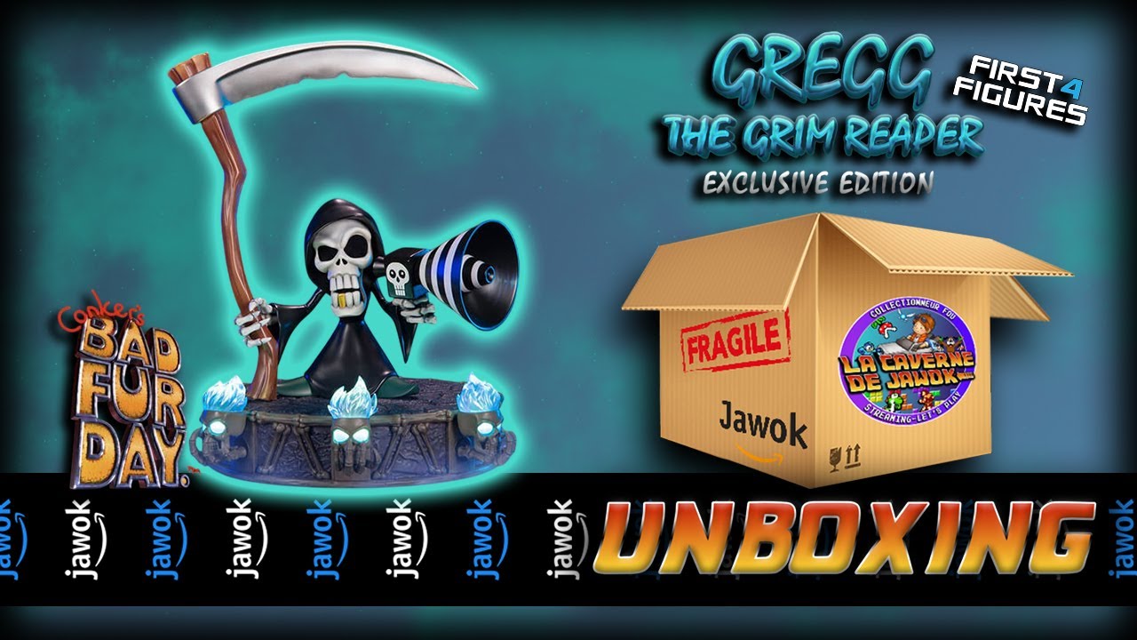 La statue la plus FUN & DARK de Conker ! 🪓 Gregg the Grim Reaper – Unboxing F4F