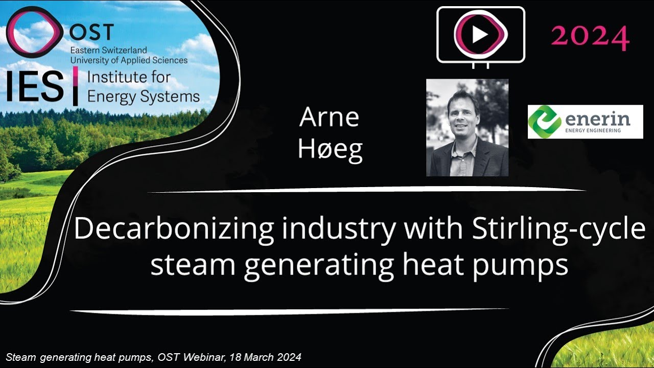 Decarbonizing industry with stirling-cycle heat pumps | Steam Generating Heat Pumps Webinar 2024