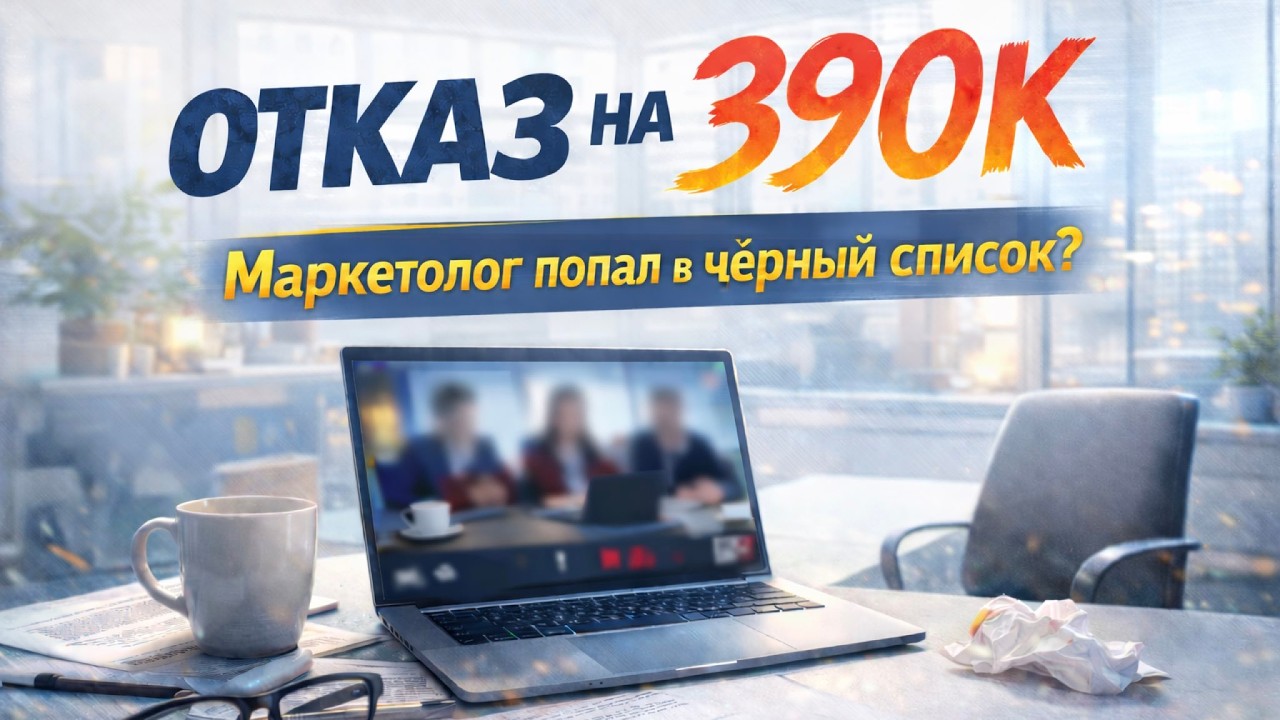 ОТКАЗ маркетологу на собеседовании 390к, я очень старался