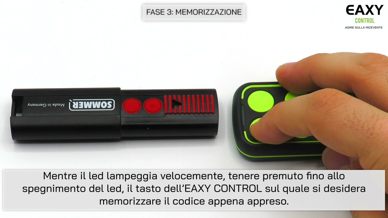 EAXY CONTROL - Duplicazione: AGIRE SULLA RICEVENTE