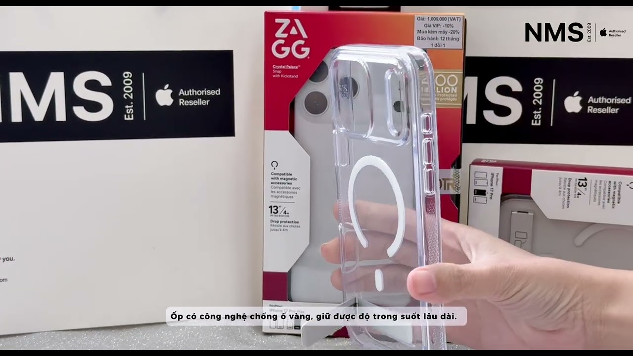 NMS AAER Review - ZAGG Crystal Palace Snap Kickstand - Case iPhone 17 Series (Clear)