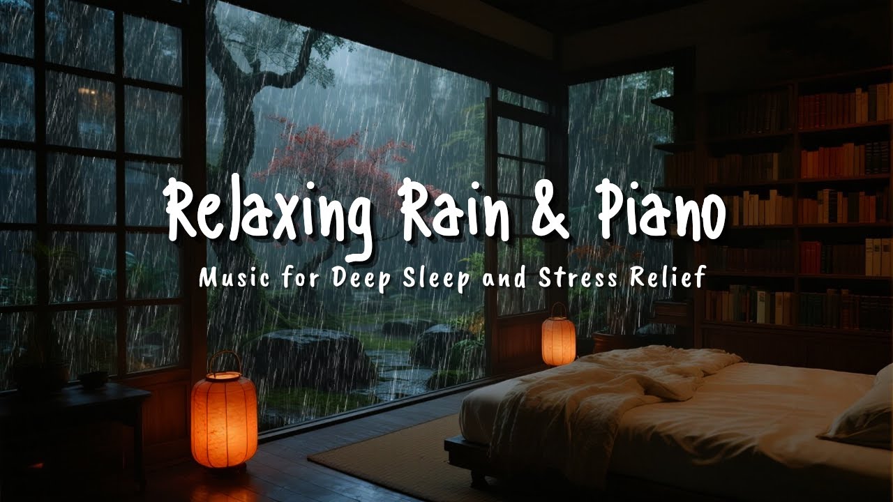 Fall Asleep Fast with Gentle Rain 🌧️ Soft Piano Music for Deep Sleep and Calm Peaceful Nights