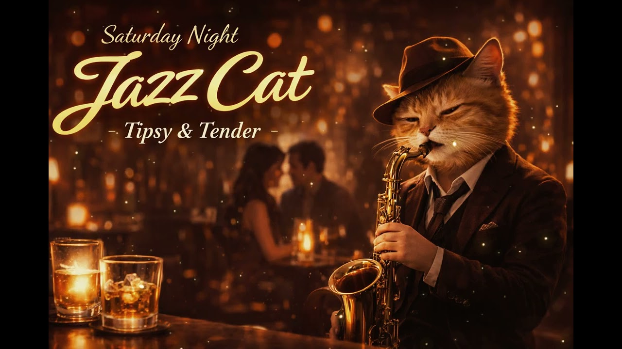 Midnight Bar Jazz with a Yellow Cat 土曜の夜ジャズ猫 – ほろ酔いバーの時間
