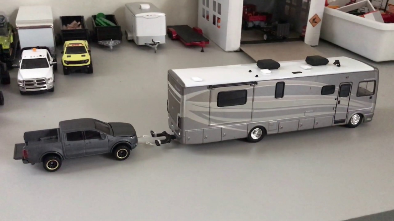 I Tried Flat Towing Behind A 1:64 GreenLight RV!