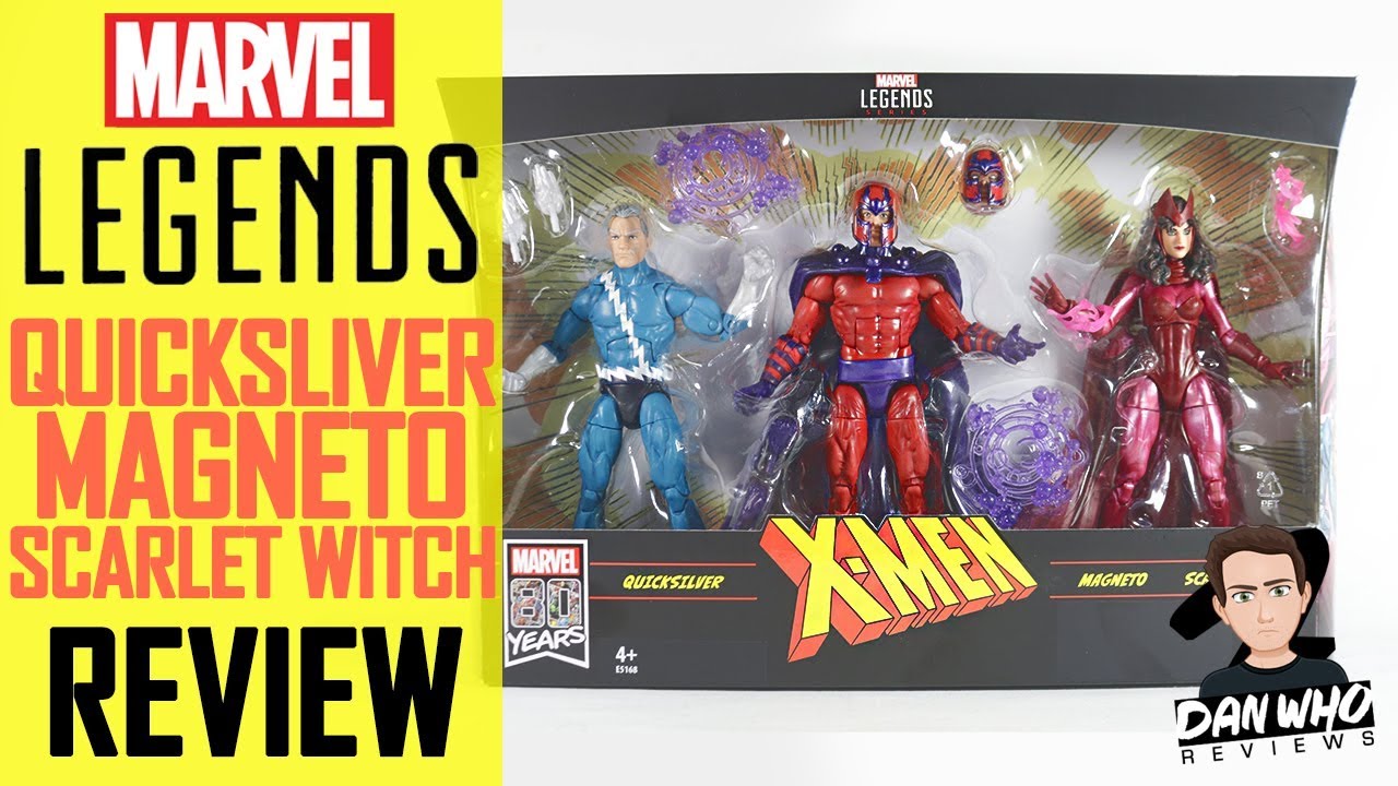 Marvel Legends X Men Magneto Quicksliver Scarlet Witch (Family Matters) 3 Pack Action Figure Review