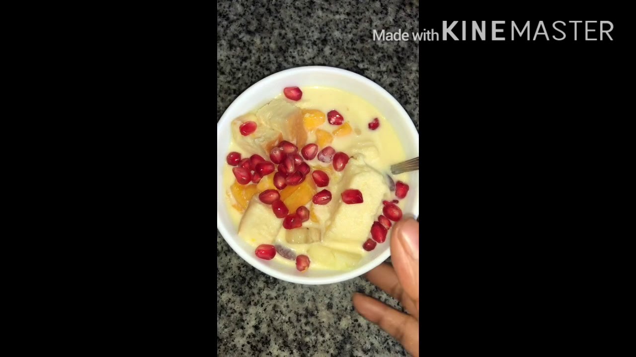 Fruits Custard Desert ./ Very simple & easy reciepe 😍
