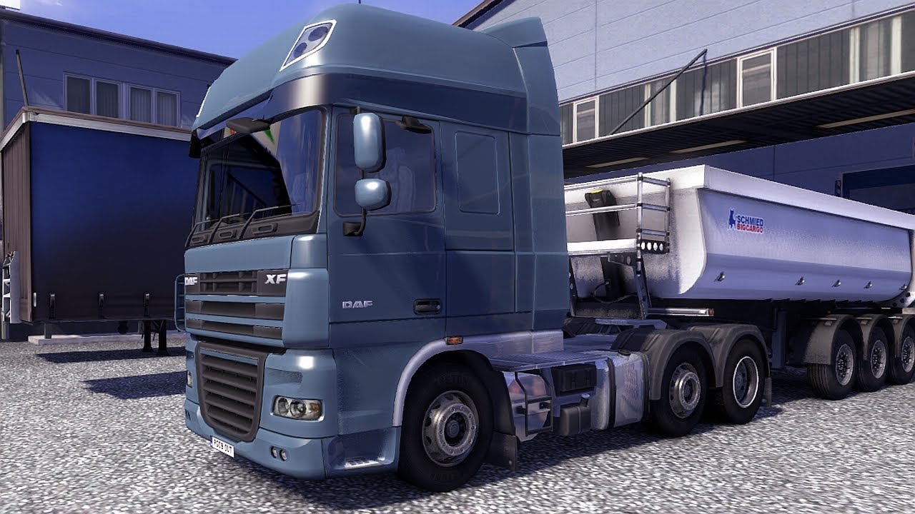 Euro Truck Simulator 2 - DAF XF 6x2 Transporting 23 Tons of Coal