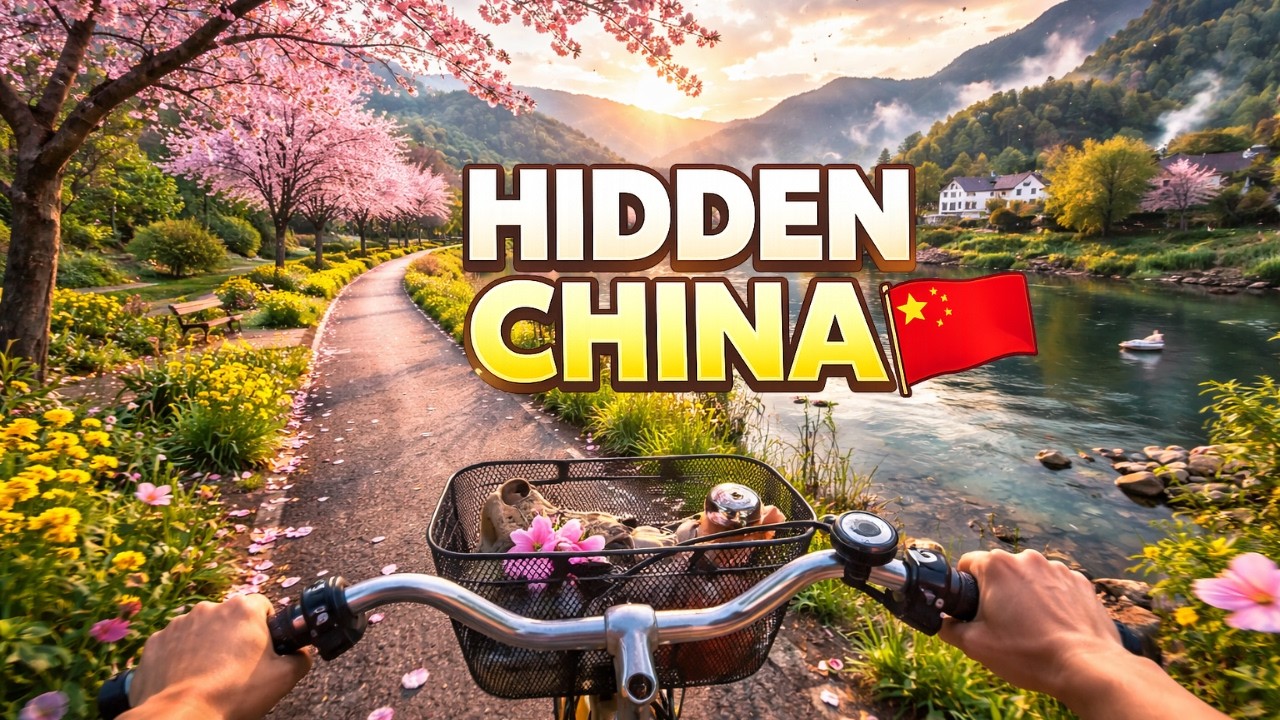 Misty Spring Cycling in China 🇨🇳 | Hidden River Path Between Mountains (4K Relaxing POV)