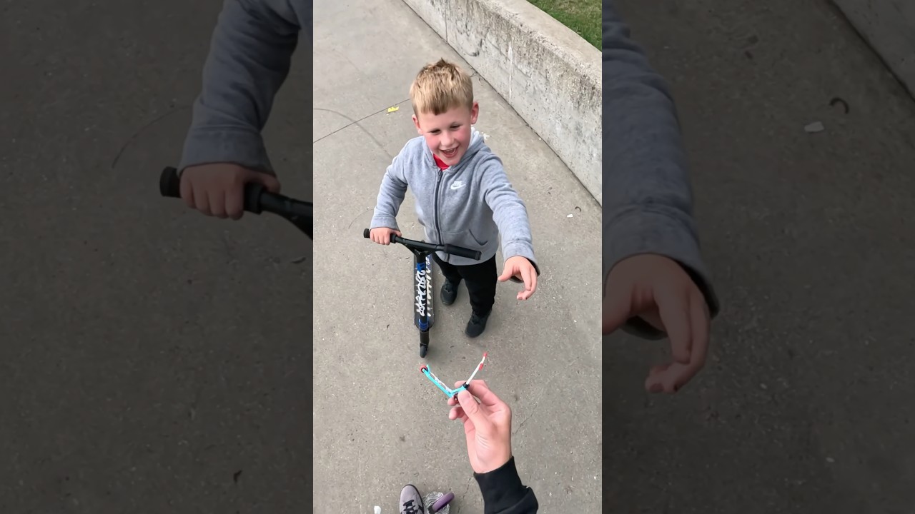 i made his year😇        #scooter #skatepark #funny #comedy #skate #fun #happy #challenge
