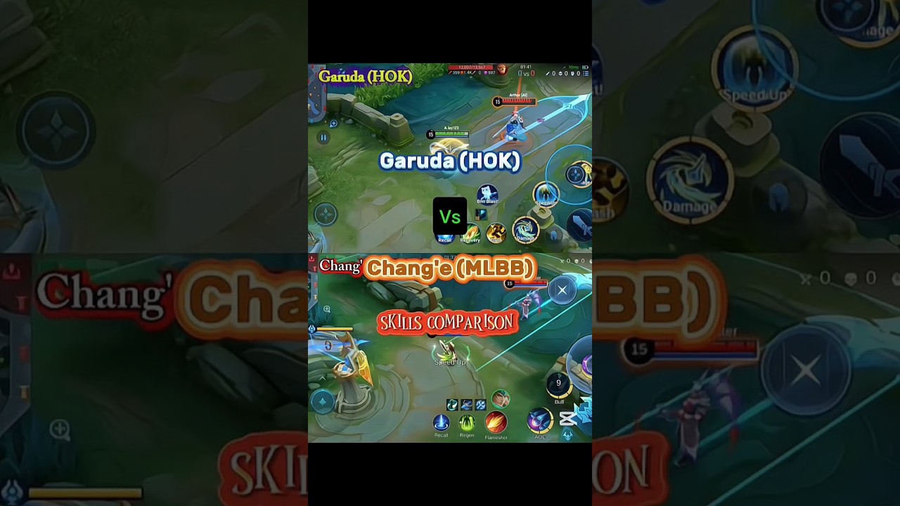New Hero Garuda (HOK) Vs Chang'e (MLBB): skills comparison #hok #vs #mlbb #hokstudio
