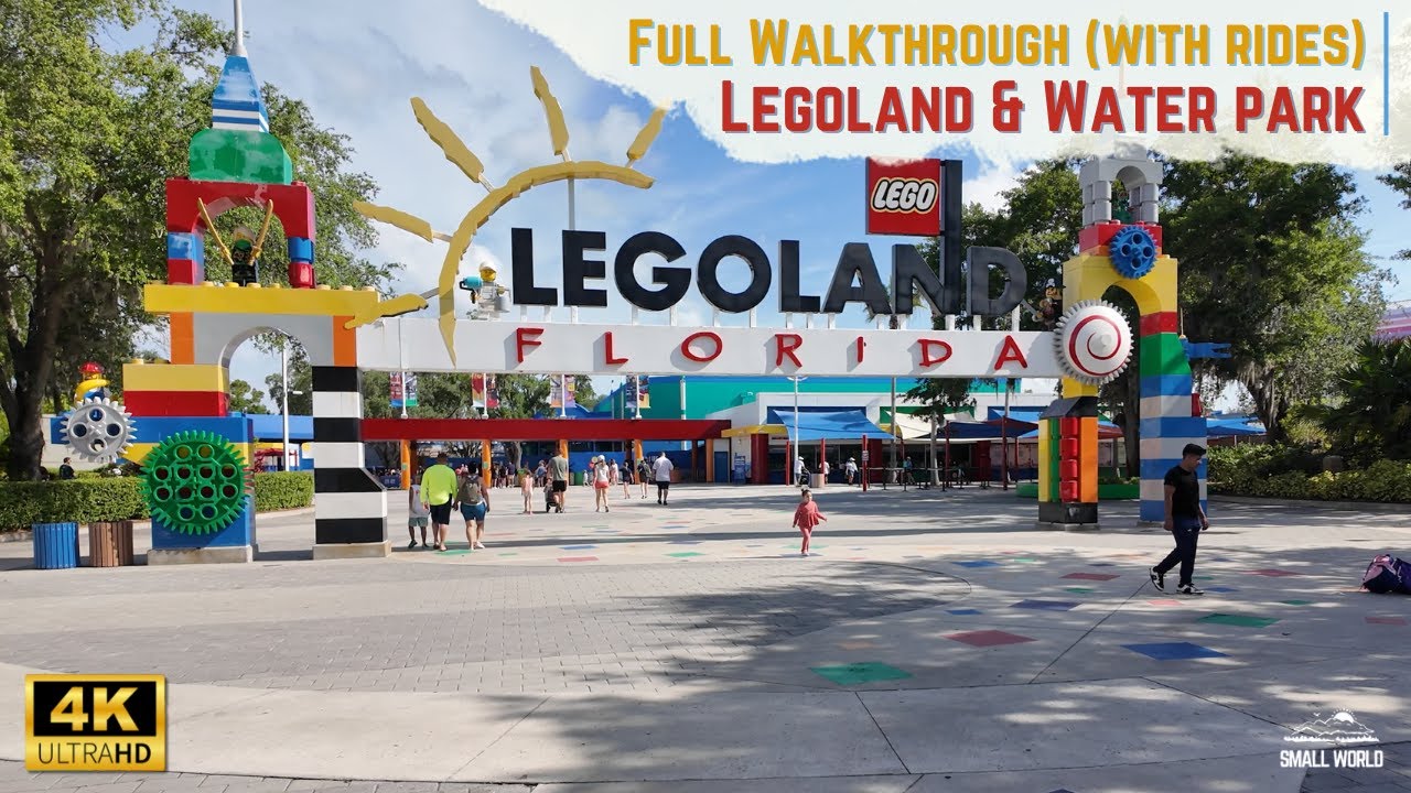 Legoland, Florida | Full Theme Park Walking Tour with Ride POVs & Water Park Access