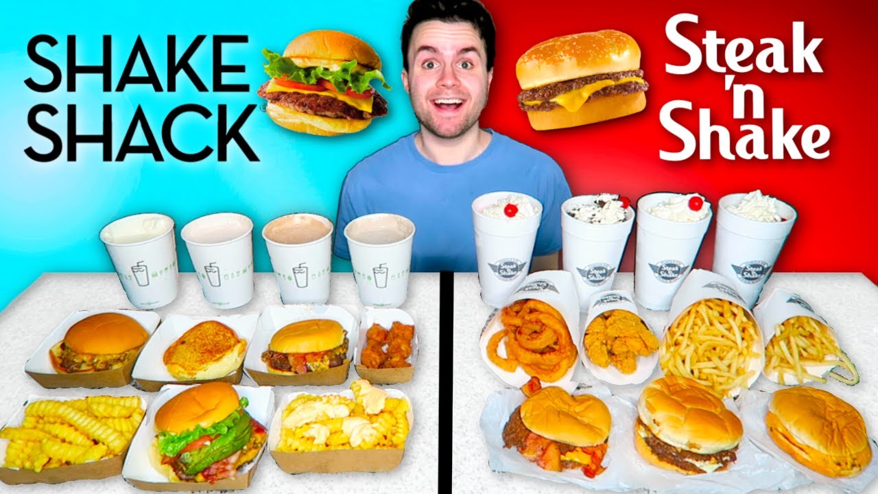 Shake Shack VS. Steak 'n Shake! - MENU TASTE TEST!