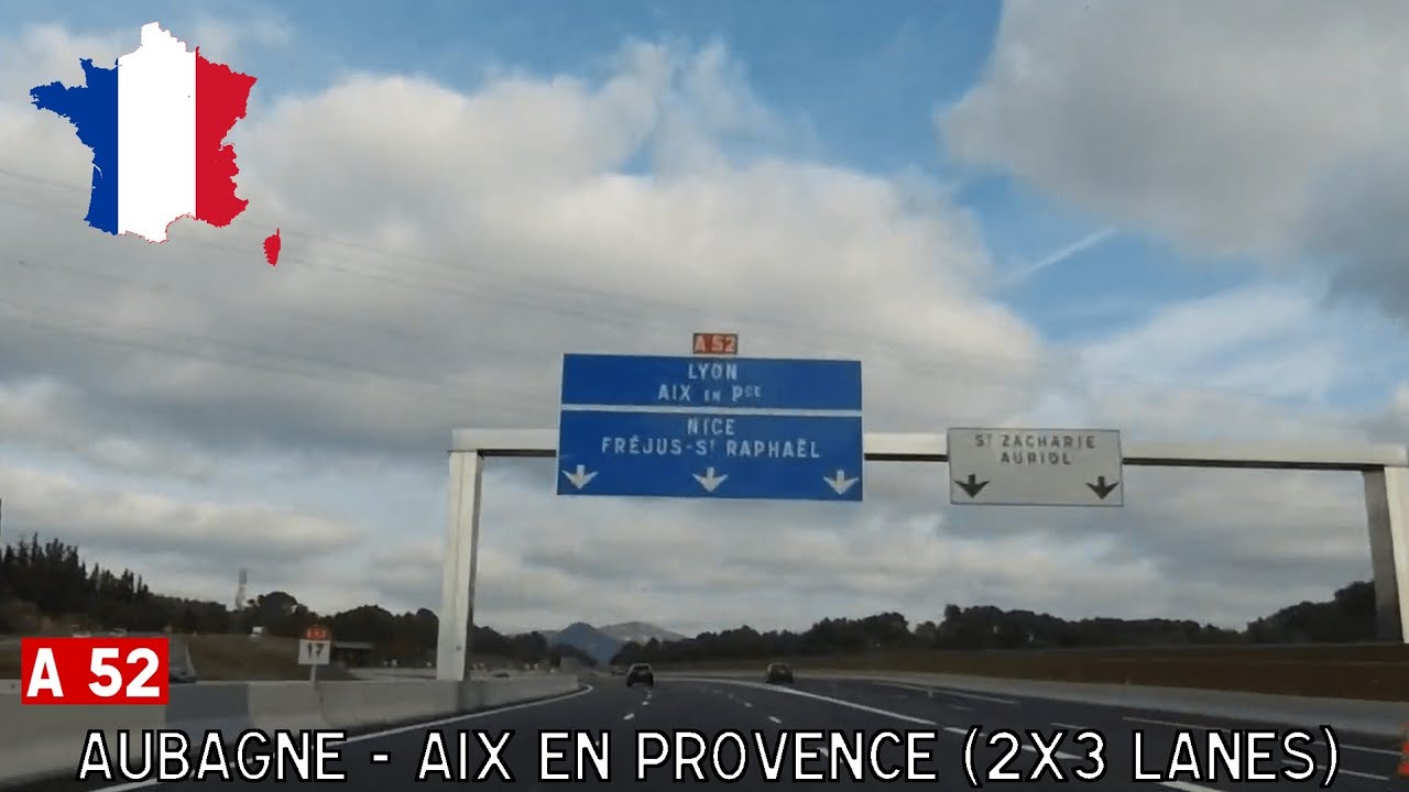 France (F): A52 Aubagne - Aix en Provence  (2x3)