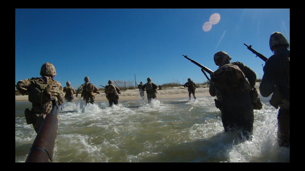 WWII Reenactment Tarawa Beach Landing and Airfield Assault