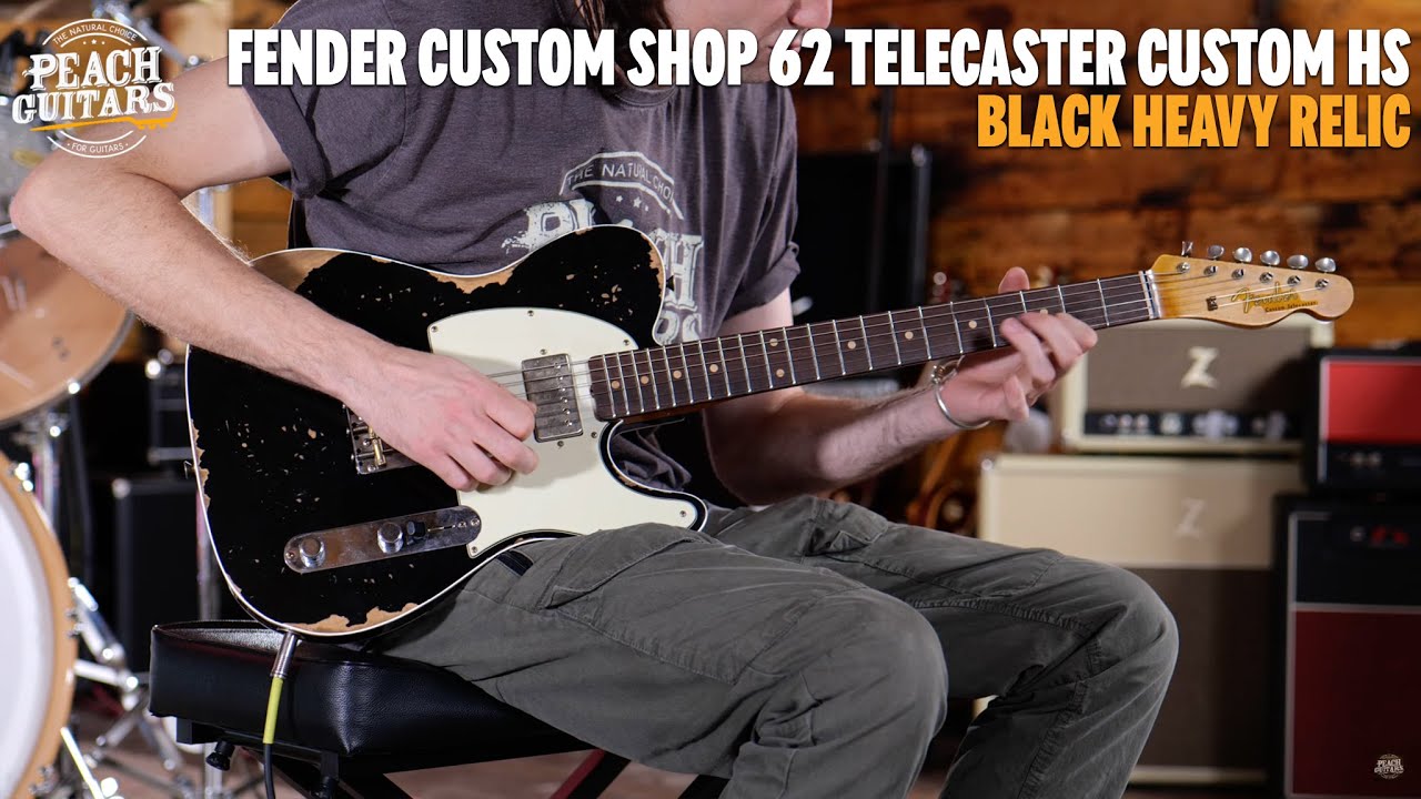 No Talking...Just Tones | Fender Custom Shop 62 Telecaster Custom HS Heavy Relic Black