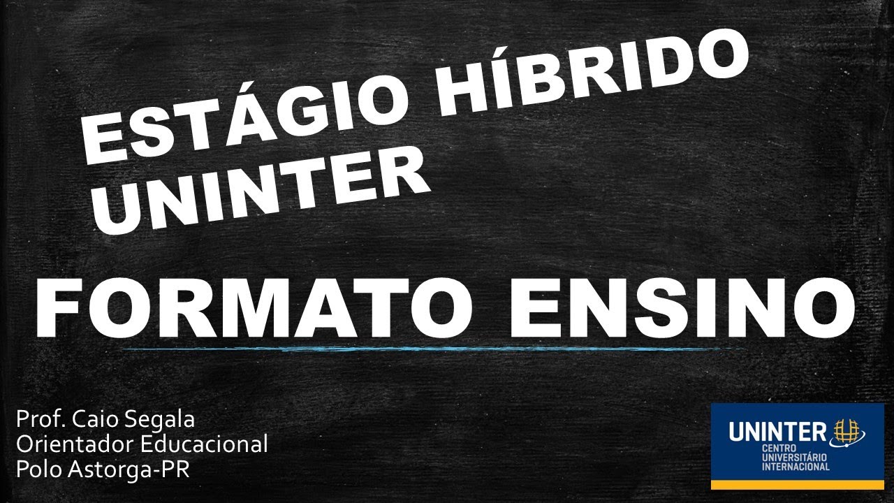💥 VERIFIQUE NOVOS MANUAIS NO AVA💥 ESTÁGIO HÍBRIDO - ENSINO - UNINTER 2020 - DICAS CONFORME O MANUAL