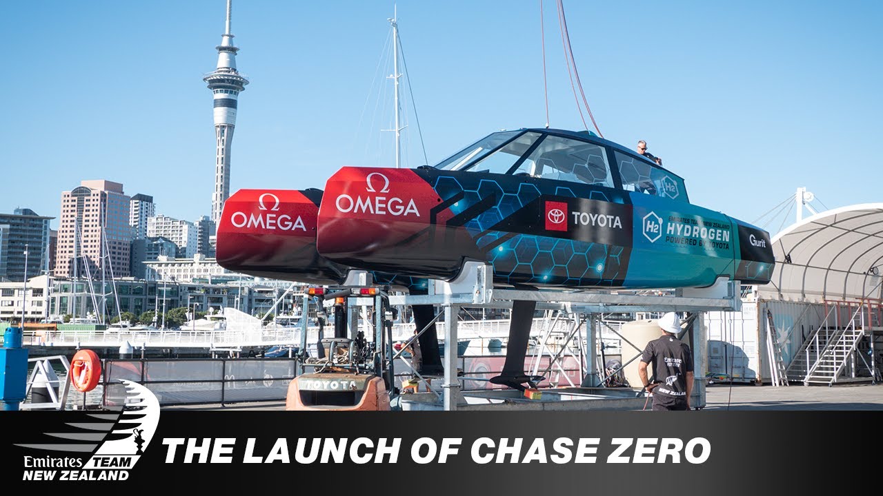 Emirates Team New Zealand Launch Hydrogen Powered Foiling Chase Boat