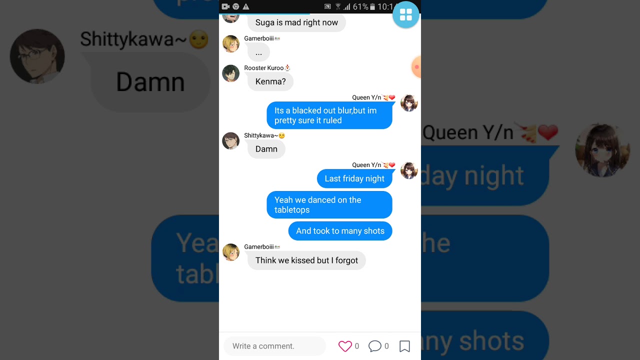 Last Friday Night Lyric Prank (Y/n's Harem)