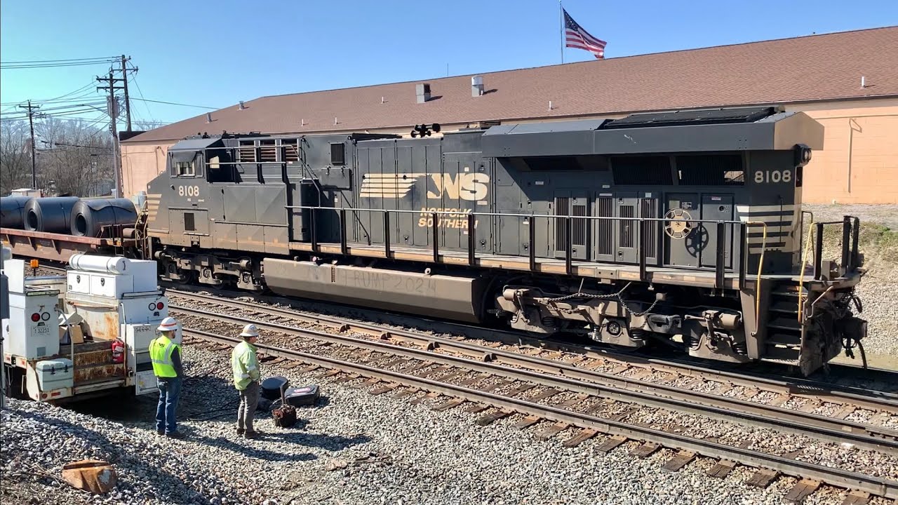 Train Sanding The Rails Up The Big Hill!  DPU Shoving Hard!  Train Under Me Tip Toes Down The Hill