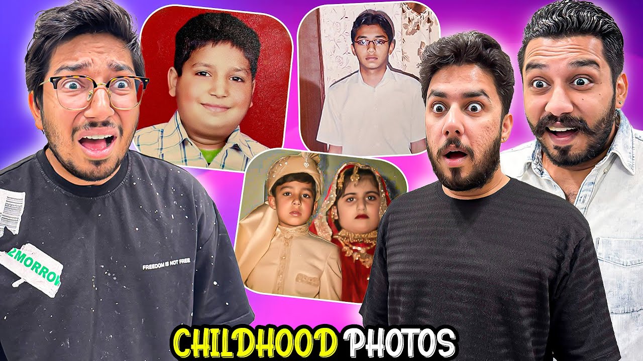 Reacting to Our Childhood Photos