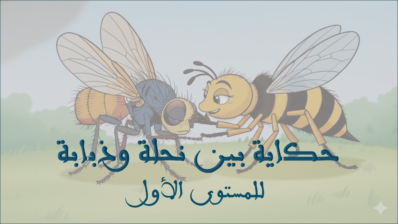 حكاية بين نحلة و ذبابة للمستوى الأول 