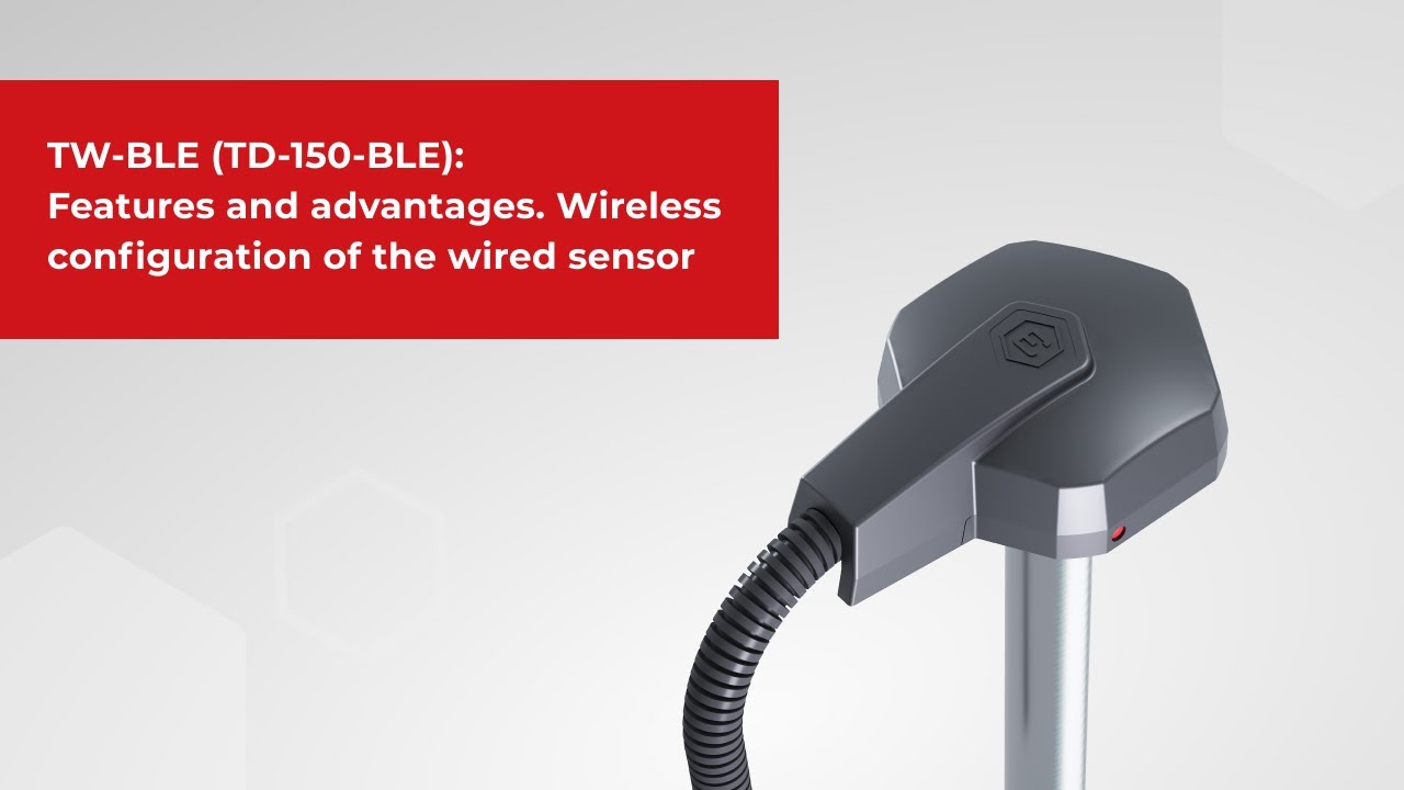 TW-BLE (TD-150-BLE): Features and advantages. Wireless configuration of the wired sensor