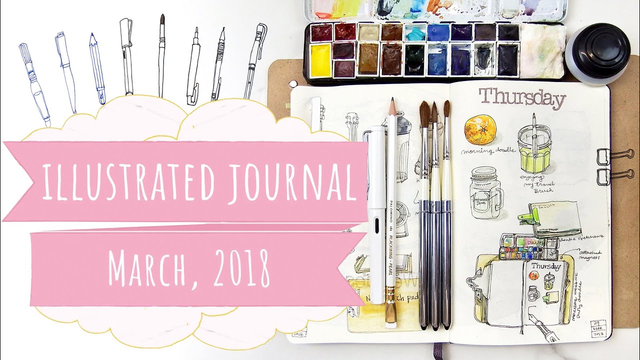 WATERCOLOR JOURNAL TOUR | How I have developed my illustrated journal