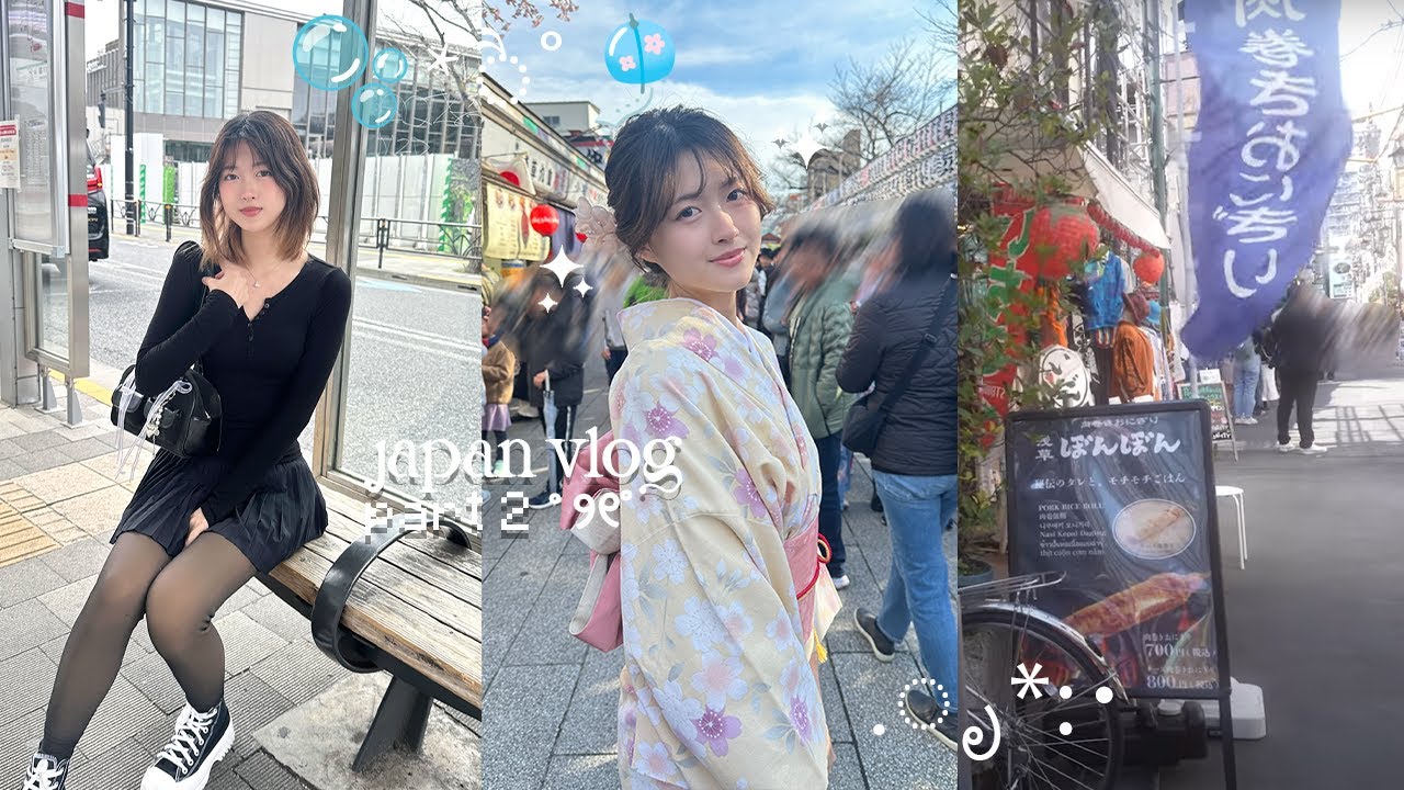 japan vlog🎐harajuku and takeshita street, kimonos and sensoji temple, mukbang + japan haul