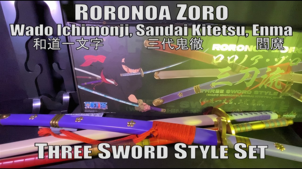 One Piece Proplica - Roronoa Zoro Three Sword Style Set