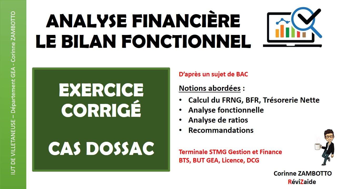 Exercice corrigé sur le bilan fonctionnel - CAS DOSSAC