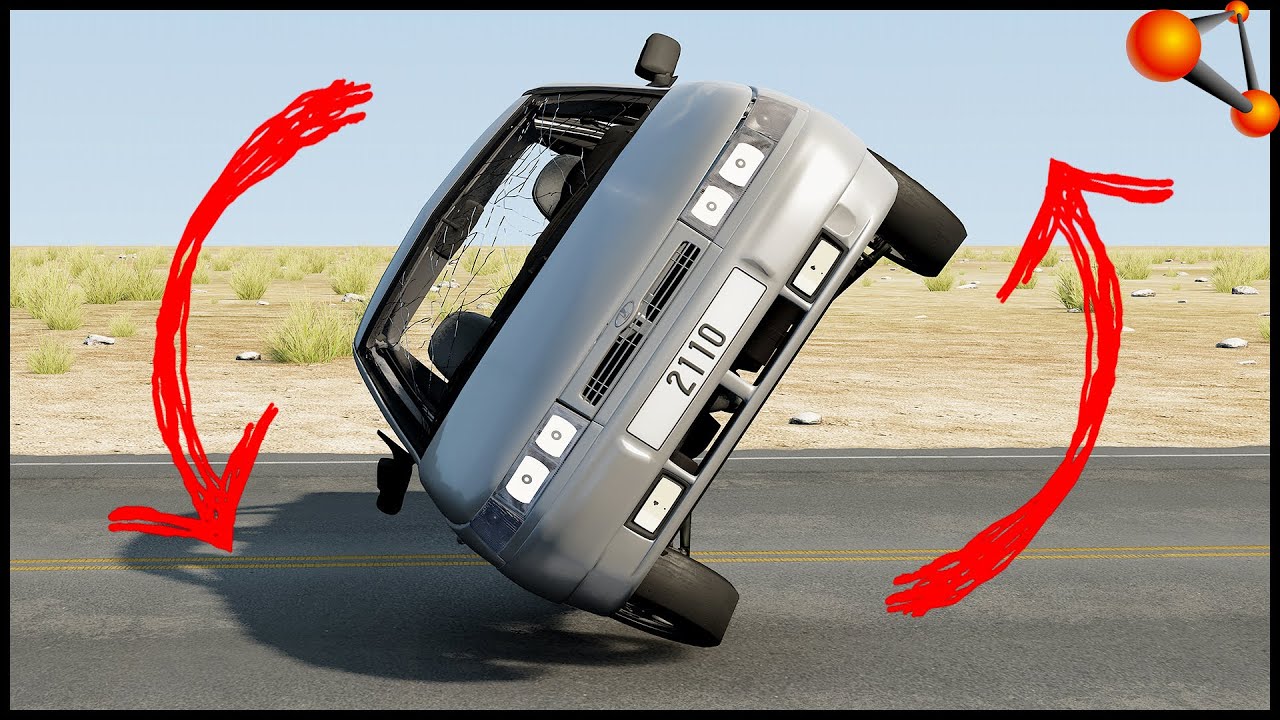 100 ПЕРЕВОРОТОВ! Жесткий КРАШ ТЕСТ! - BeamNg Drive