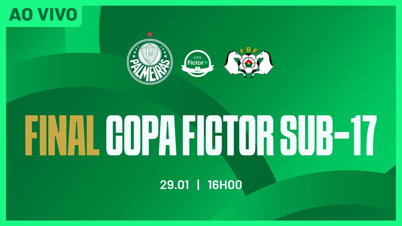 FINAL AO VIVO COM IMAGENS | PALMEIRAS X BURKINA FASO | COPA FICTOR SUB-17 2026