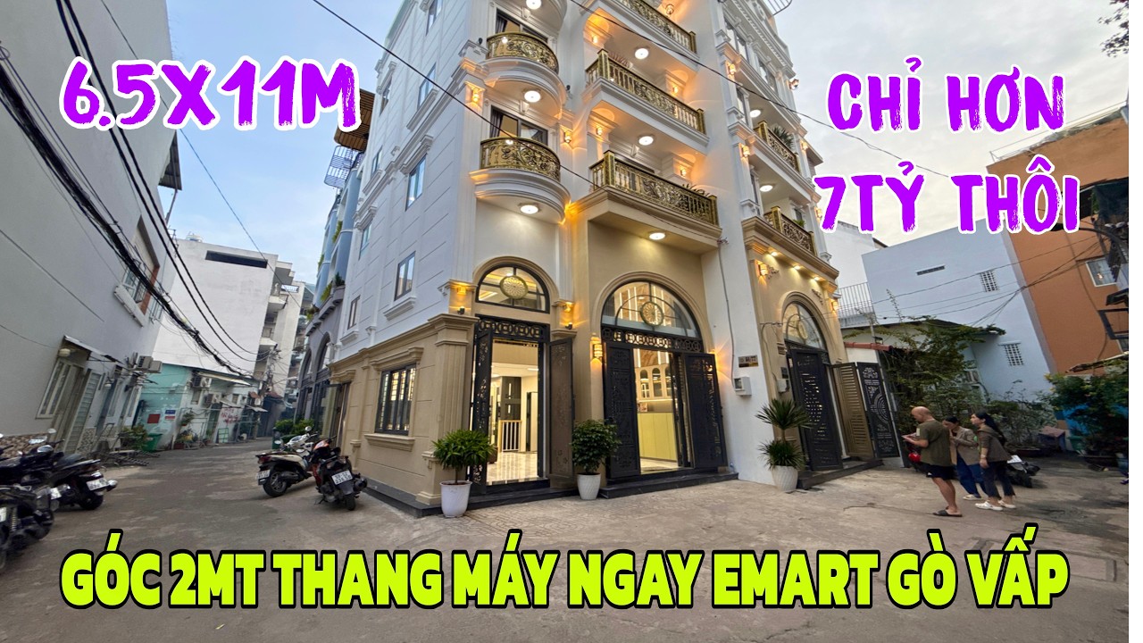 Bán nhà Gò Vấp | Bộ đôi nhà phố 6.5 x 11m GÓC 2MT THANG MÁY đẹp mê ly luôn chỉ hơn 7 tỷ sát Emart