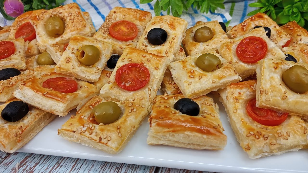 Canapés o Aperitivos de hojaldre fáciles y rápidos. 🤩¡Muy económicos! 🤩 BRUTAL