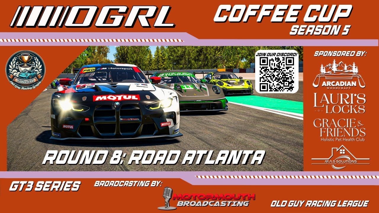 Coffee Cup presented by OGRL Season 5 Rd 8 Live from Road Atlanta