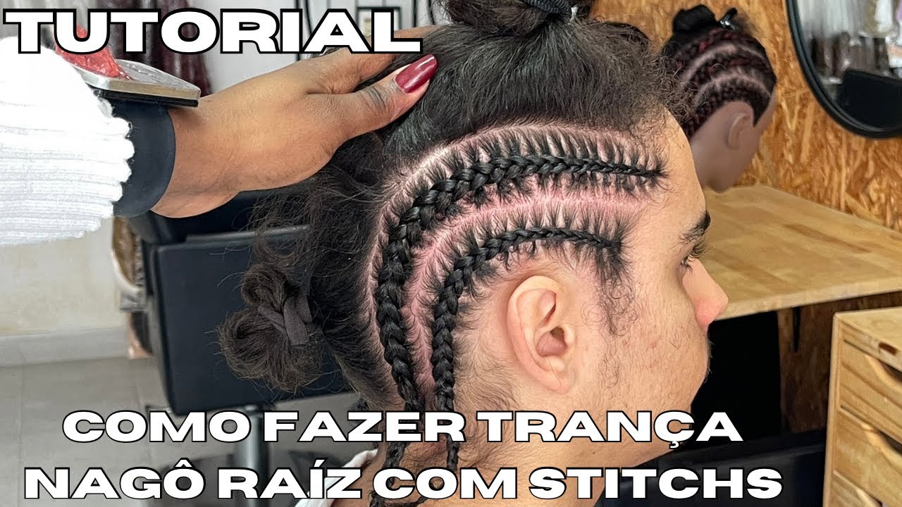 COMO FAZER ESSA TRANÇA NAGÔ COM STITCH TUTORIAL 