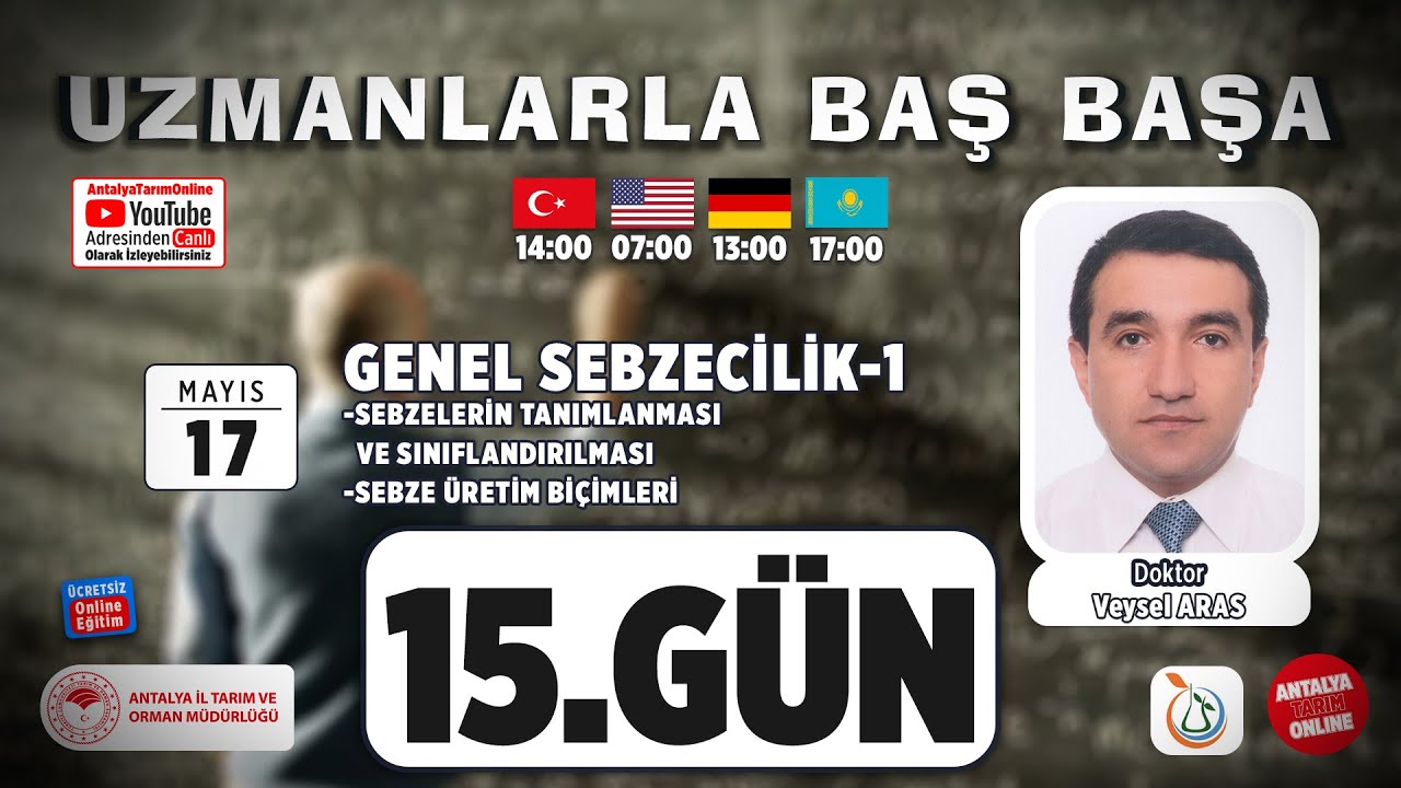 Uzmanlarla Baş Başa 15.Bölüm- Genel Sebzecilik-1