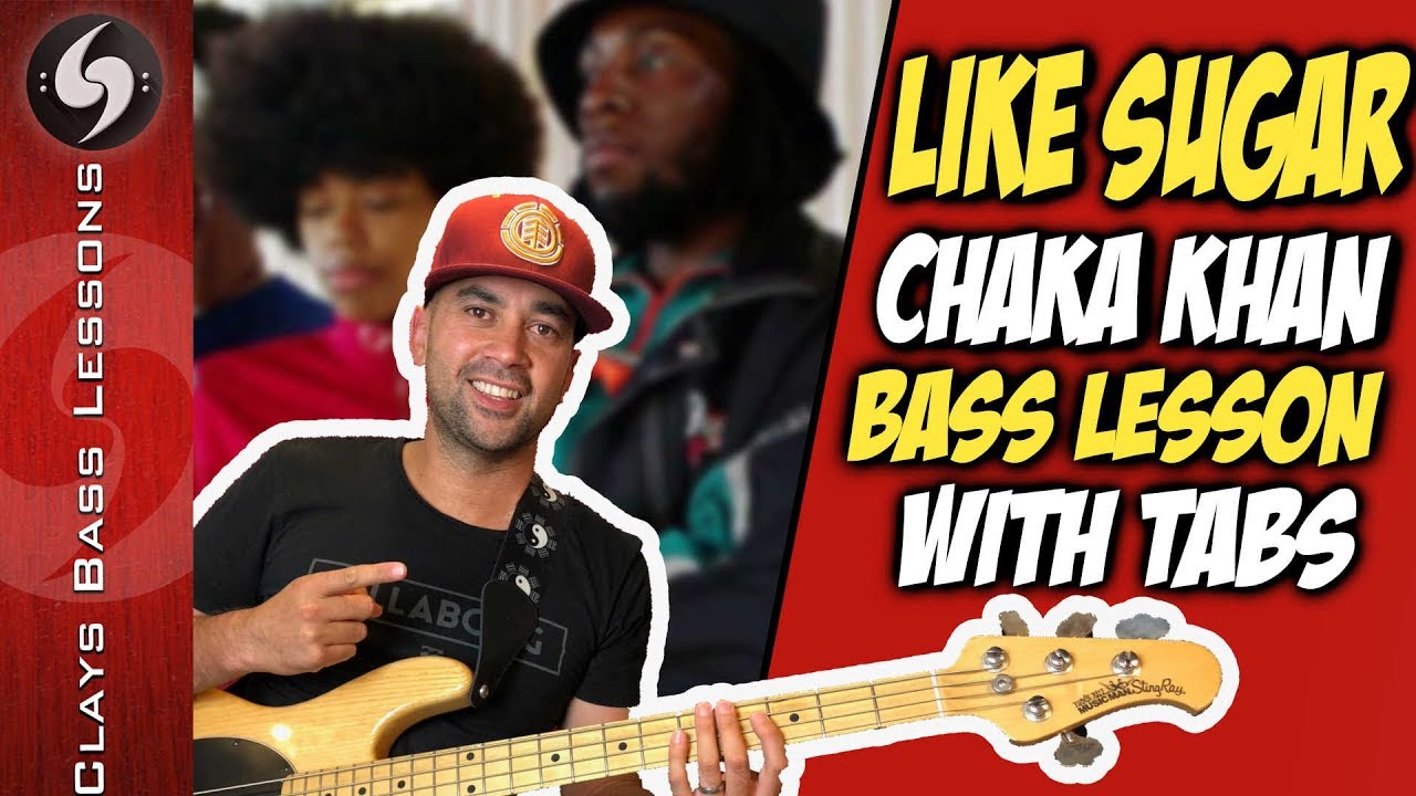 LIKE SUGAR - BASS Lesson with TABS - CHAKA KHAN