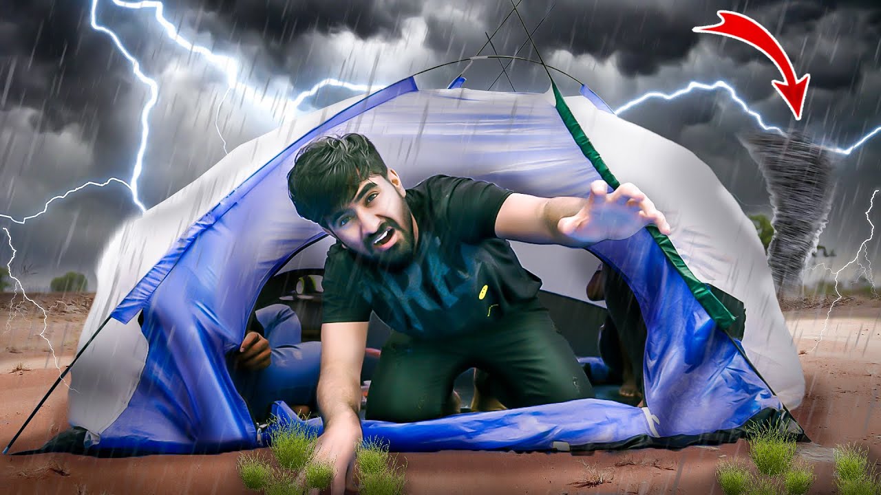Camping in Dangerous Cyclone | Last Camping 😨
