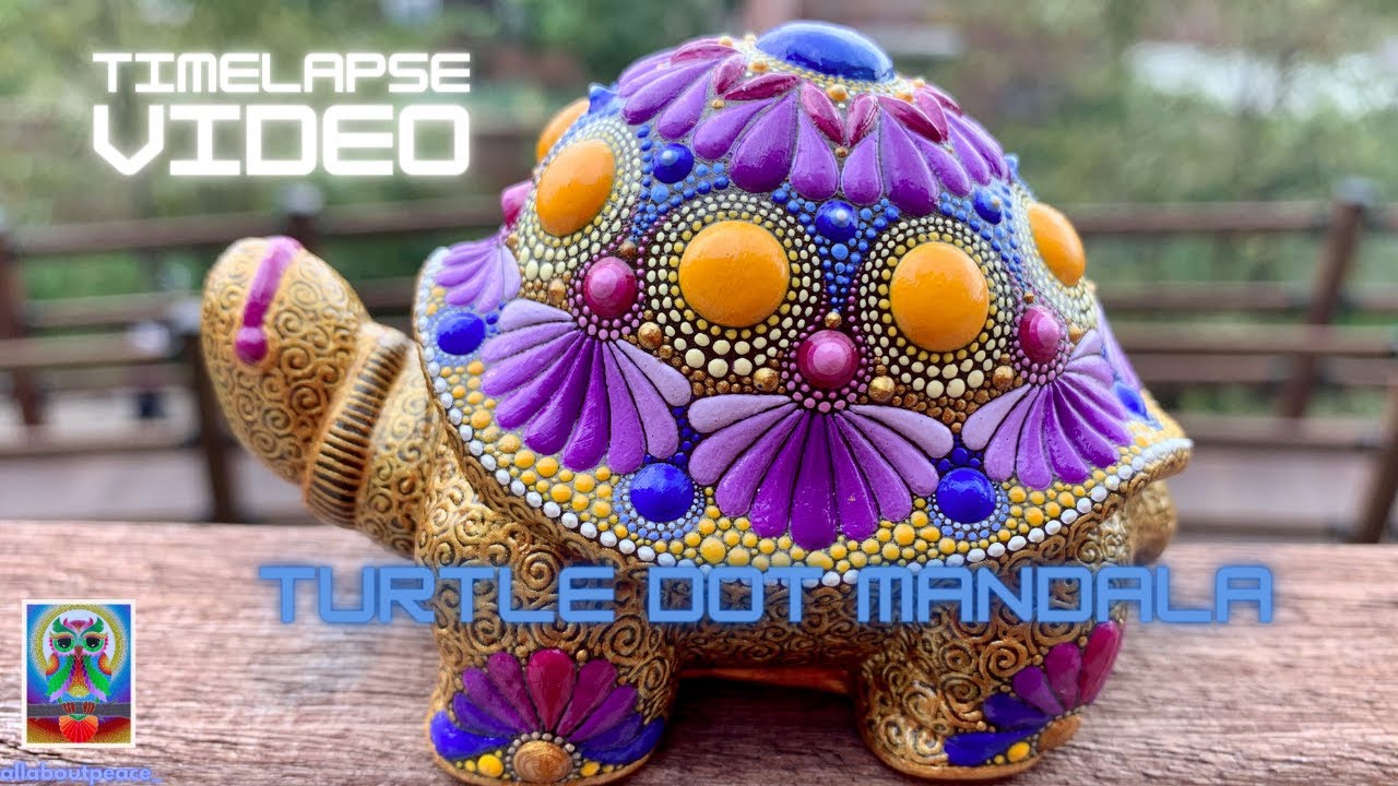 Turtle Dot Mandala_Timelapse (Arum S Mandalas)