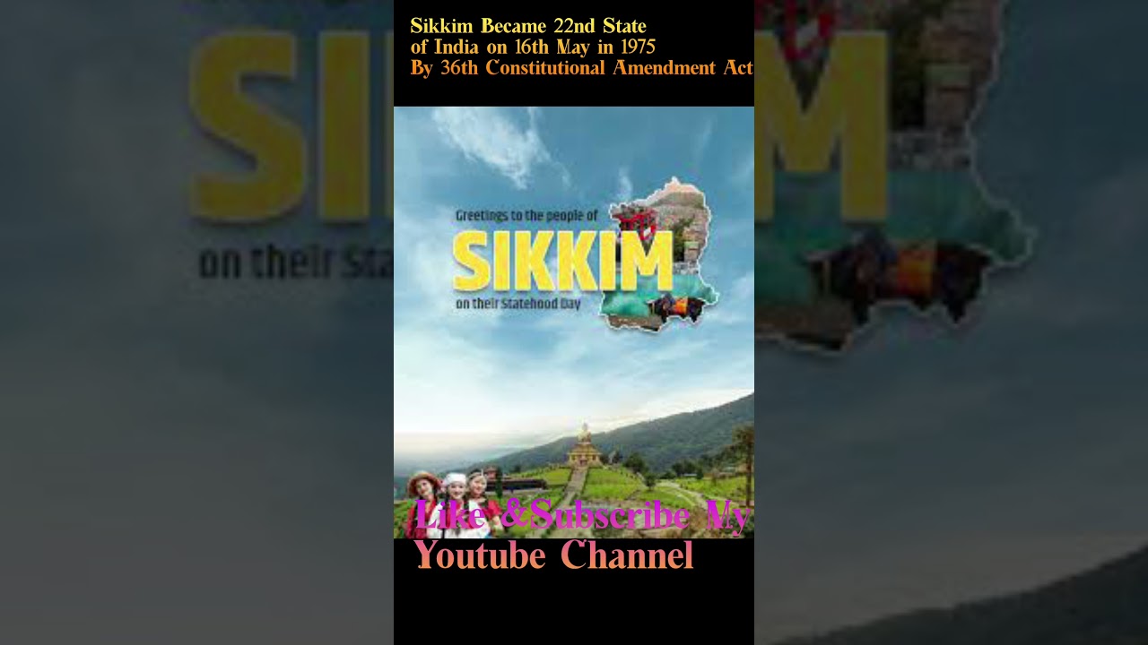 # #हिन्दी ##Sikkim State##Foundation Day##On 16th May##1975##As 22nd State##India##