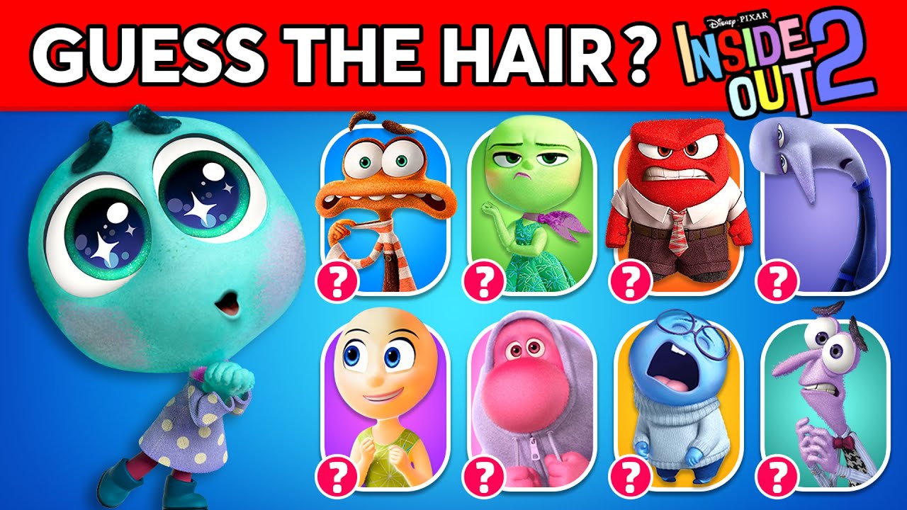 🔊 Guess The Hair + Voice...! Inside Out 2 Movie 🔥 Envy, Embarrassment, Anxiety, Ennui