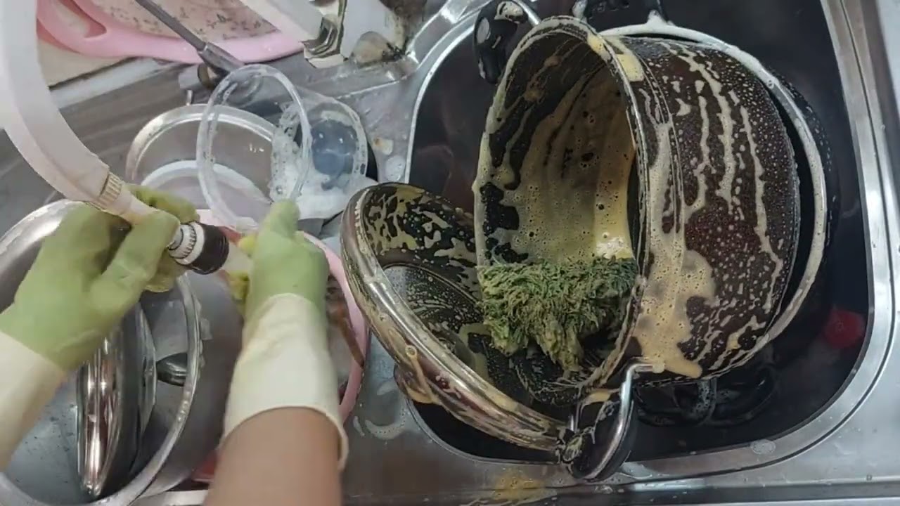 Dishwashing Time-lapse with Incredibly Soothing and Captivating Sounds