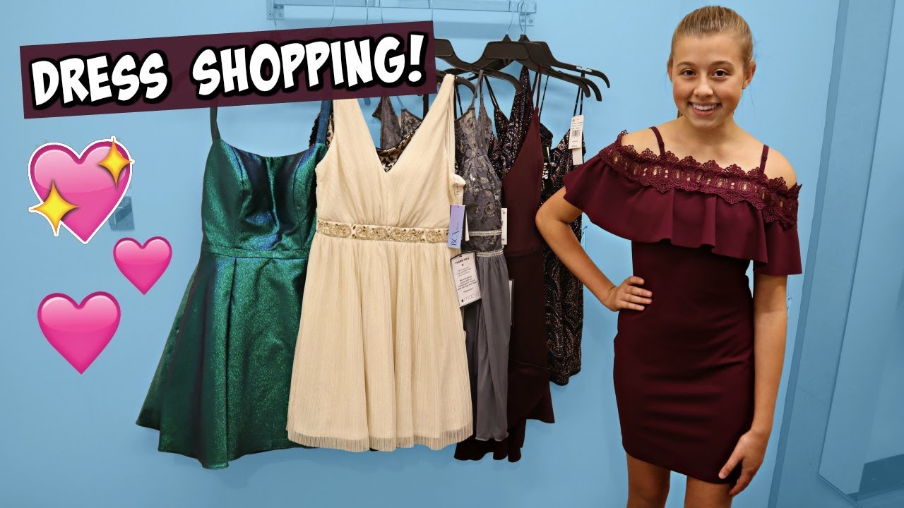 Dress SHOPPING With Mom For Her First High School Dance! Homecoming 2019
