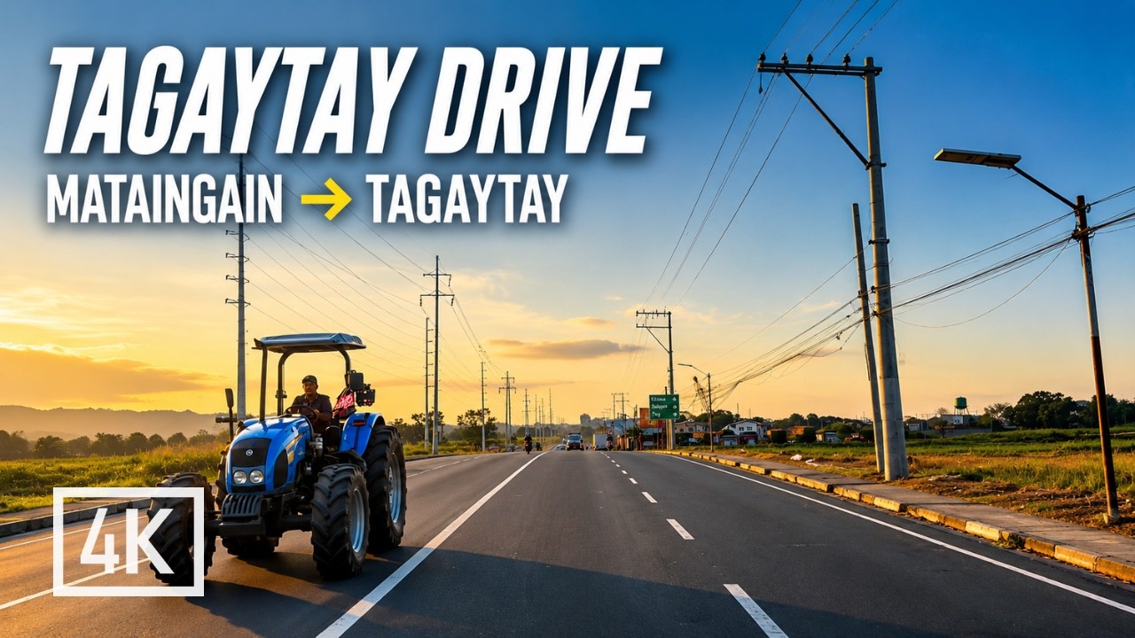 4K Driving Philippines 🇵🇭 Matingain to Tagaytay｜via Calaca · Balayan · Tuy｜Batangas Scenic Drive