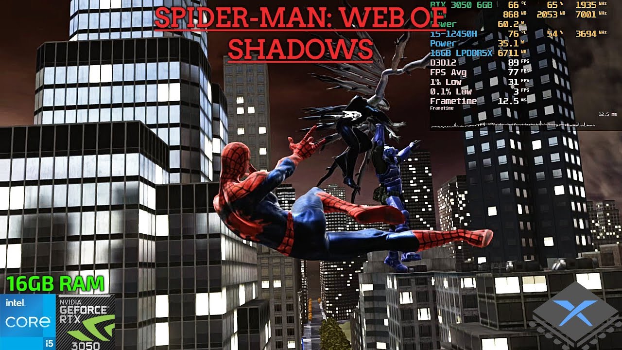 Spider-Man: Web of Shadows (Xenia) Gameplay - i5-12450H, RTX 3050 6GB, 16GB RAM!