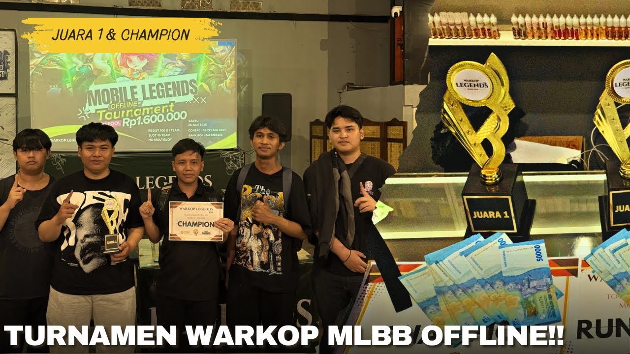 IKUT TURNAMENT OFFLINE MLBB WARKOP DAN JUARA!!!