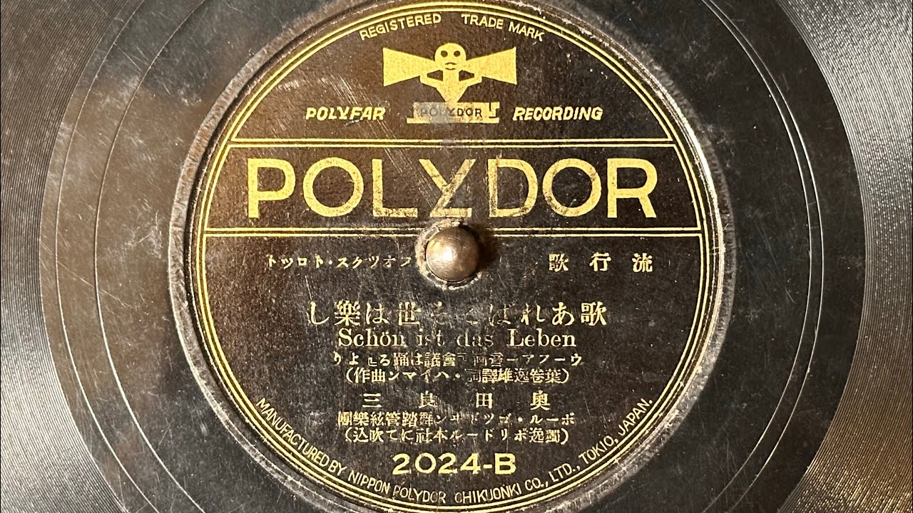 流行歌　『歌あればこそ世は楽し(Schön ist das Leben )』(1934)　奥田良三　80rpm